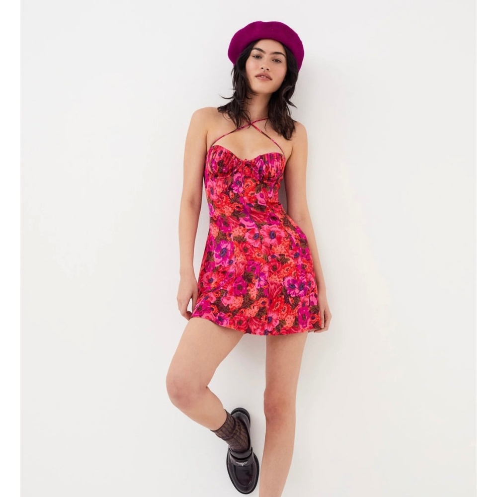 For Love & Lemons Wendy Mini Dress in Red